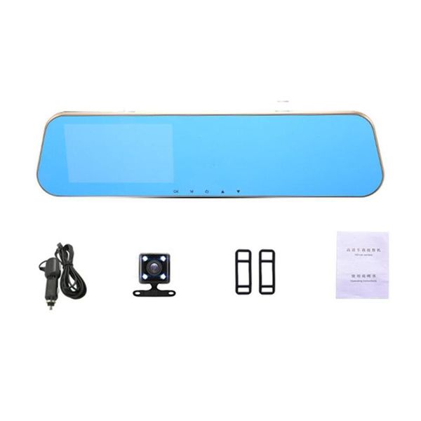 

full hd 1080p car dvrs rearview mirror with dual lens night vision camera dash cam dvr digital video recorder dvr