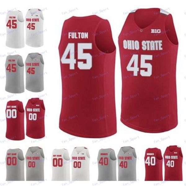 

custom ncaa ohio state buckeyes any name number 20 greg oden 0 d'angelo russell 1 mike conley 5 john havlicek college basketball jersey, Black