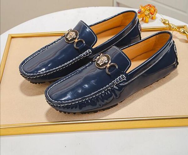 

fashion personality soft and wear outsole leather men's shoes, Black