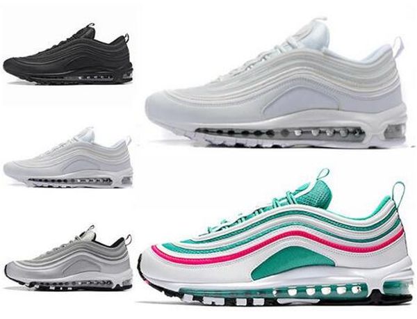 

2020 97 97s men running shoes balck metallic gold south beach prm yellow triple white 97s designer women sports sneakers with box