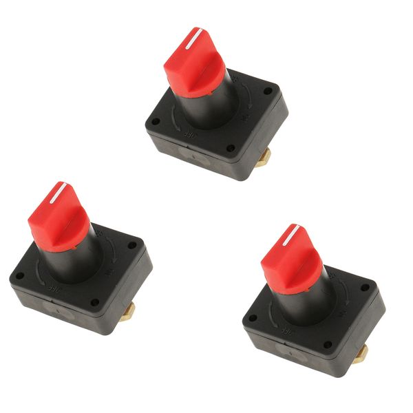 

3x car boat 100a battery master disconnect rotary cut off isolator switch black