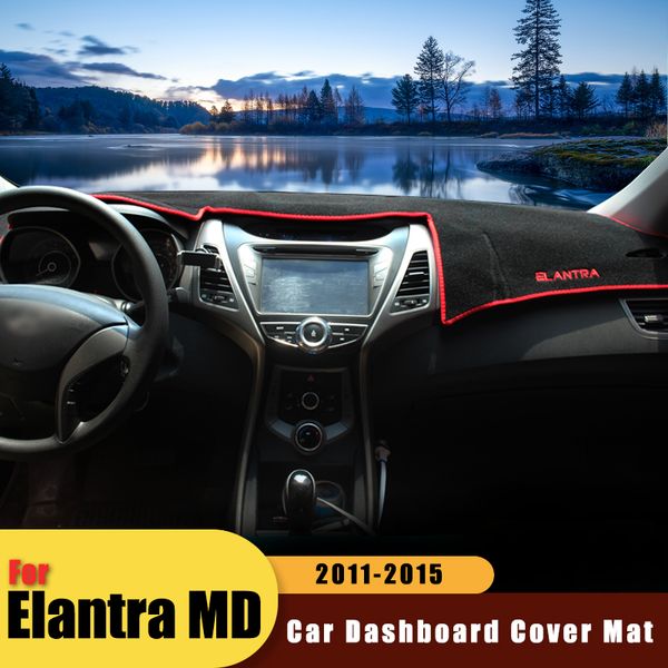 

car dashboard cover mat dashmat sun shade carpet anti-uv lhd for elantra md ad 2011-2015 2016 2017 2018 2019 accessories
