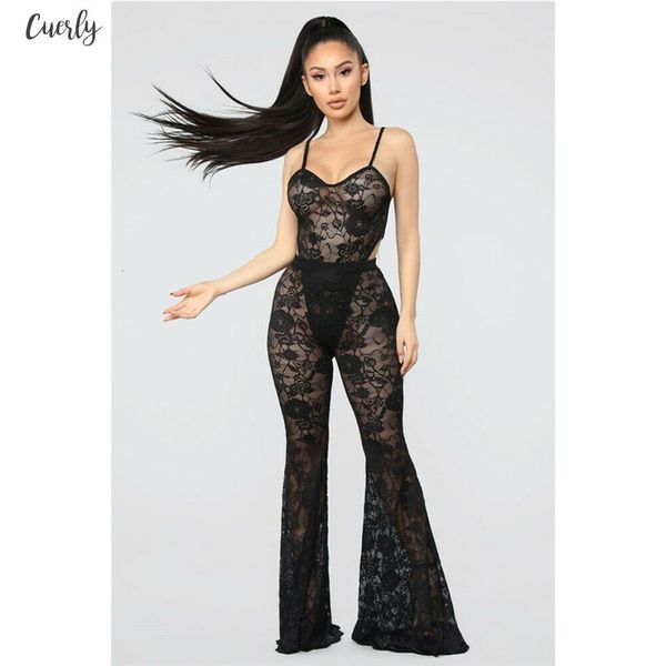 

2109 fashion women lady black playsuit bodycon sleeveless lace boot cut solid color yellow jumpsuit romper trousers new, Black;white
