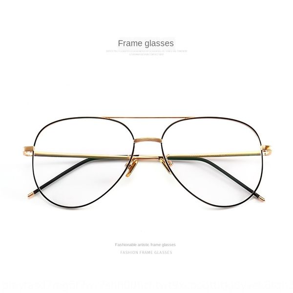 

women's round myopia myopia men's plain double beam glasses frame gold wire glasses frame women 33003, Silver