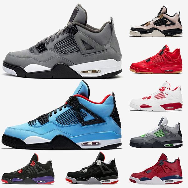 

jumpman cool grey travis scott 4 shoe 4s mens basketball shoes raptors bred 2019 neon fiba retro tattoo singles day trainers sports sneakers