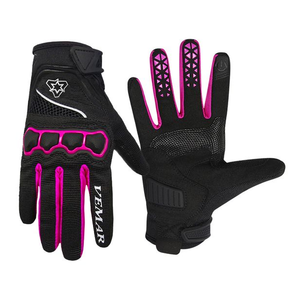 

vemar motorcycle gloves motorcycle breathable motorbike carbon fiber gloves moto wear non-slip motocross camouflage motos, Black