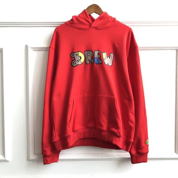

justin bieber drew house hoodies streetwear men graphic hooded pullover dh sweatshirt winter oversized hoodie hip hop skateboard hoodie s-xl, Black
