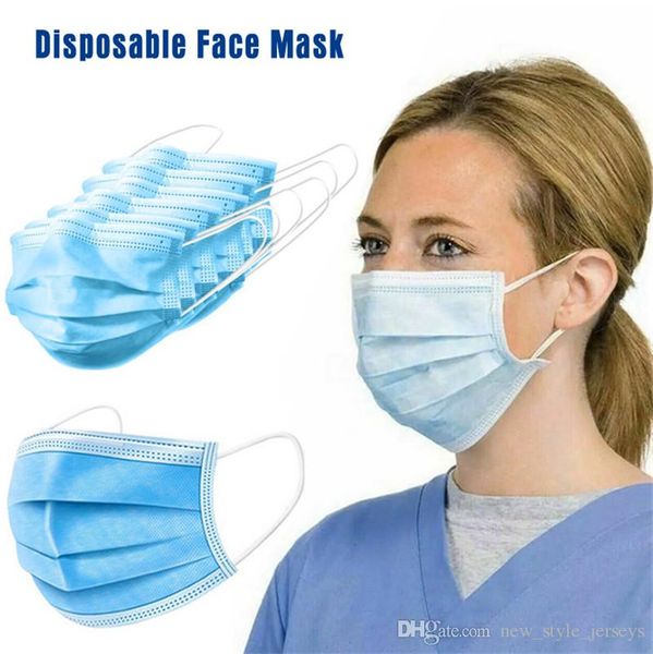 

in stock disposable mouth face masks with elastic ear loop 3 ply breathable and comfortable for blocking dust protection fast shipping