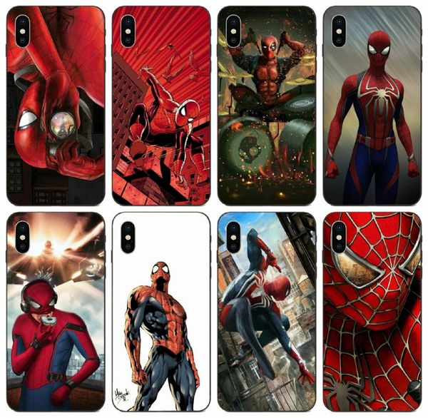 

tongtrade] spiderman artwork case for apple iphone 11 pro max x xs 8s 7s 6 samsung a8 a9 huawei p10 lite sony xz premium case