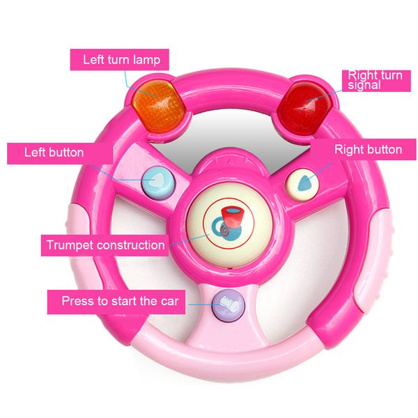 

children's toy simulation small steering wheel copilots simulated steering toy wheel early education sounding toy kid toys gift