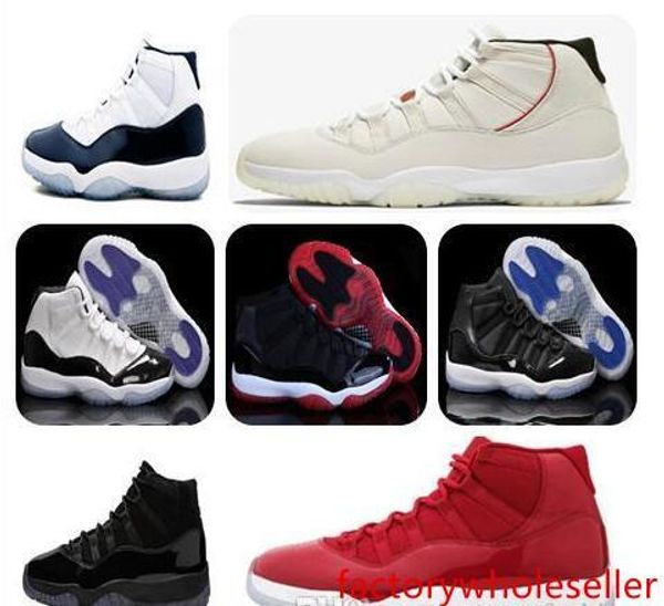 

11s platinum tint concord 45 mens basketball shoes 11 cap and gown blackout stingray gym red midnight navy bred space jams sport sneakers