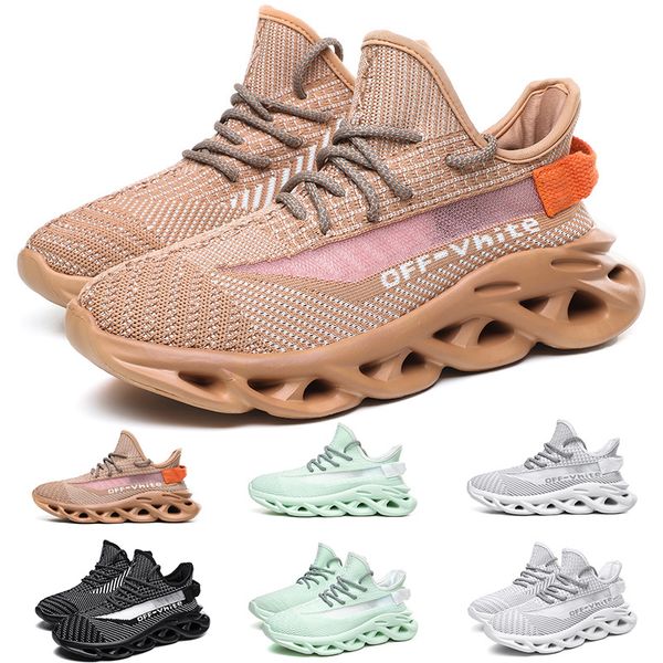 

gym athletic men women running shoes net surface color green white brown black breathable comfortable style trainers designer sneakers 39-45, White;red