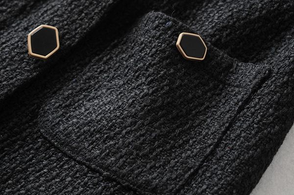 

autumn and winter women skirt 2019 new fashion personality buttons pocket modern lady black skirts