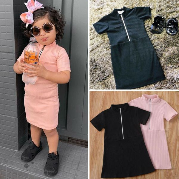

малыш kid baby girl plain трикотажное платье партии повседневные платья одежда outfit, Red;yellow