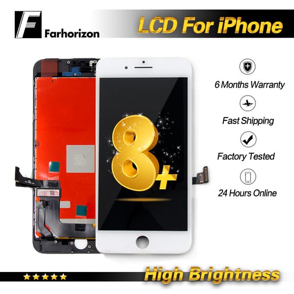 

high brightness - for iphone 8 plus lcd screen panels lcd display tested good working touch screen digitizer assembly replacement