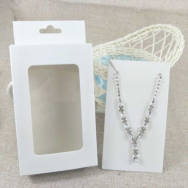 

feiluan custom 200pcs window hanger box with 200pcs earring/necklace card tag ,vintage gift display box with card inside