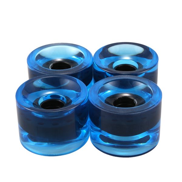 

skateboarding 4pcs blank longboard cruiser skateboard wheels 70x51mm 80a translucent blue parts
