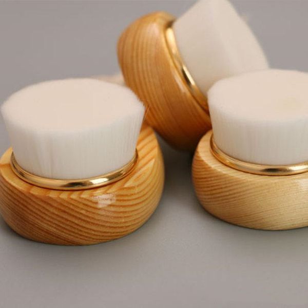 

slae soft facial cleansing brush deep pore cleanser bamboo brush wooden handle fiber hair nature massager face care brushes dhl free