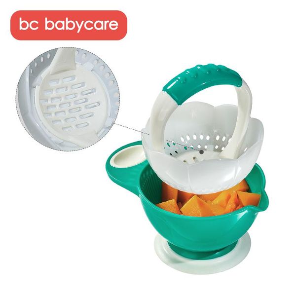 

bc babycare 6pcs младенца малыши versatile еды masher набор многофункциональный фруктов растительные шлифовального masher с чашей цитрусовых