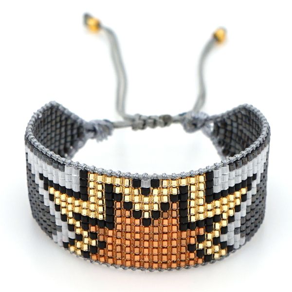 

charm bracelets 2021 fashion miyuki bracelet insta cuff red black gray pulseras couples armband gift classic jewelry, Golden;silver