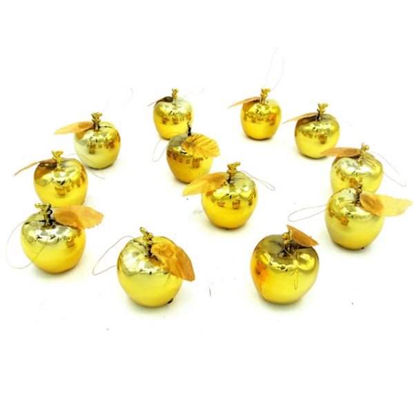 

12pcs/set christmas decoration apples fruit pendant christmas tree hanging ornament party events xmas hanging ornament supply