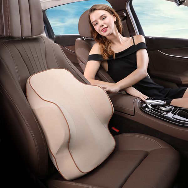 

universal car waist cushions car back support space memory fabrics neck cushion waist support set interior accessories