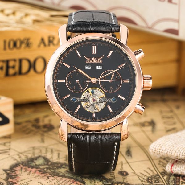 

Механические наручные часы из нержавеющей стали, мути-циферблат, с автоподзаводо