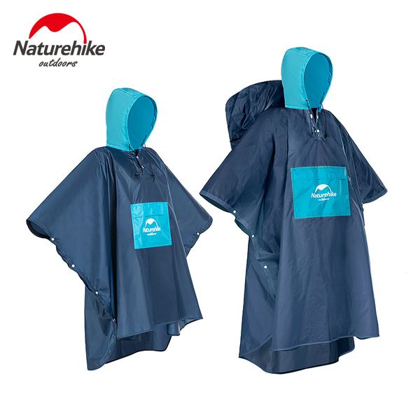 

naturehike raincoat backpack rain cover waterproof tent hood hiking cycling poncho raincoat outdoor camping tent mat nh19y036-y, Blue;black