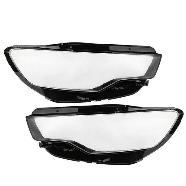 

1pair front left&right car headlight head light lamp lens light cover for a6l c7 2013 2014 2015 2016