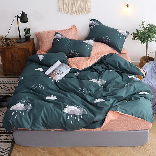 

2019 new pastoral flower cartoon style fashion bedding bed linen bed sheet duvet cover pillowcase 4pcs bedding sets