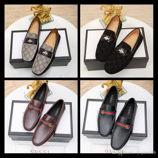 

a1 luxury g design ace dress shoes black brown suede leather casual loafers men slip on pointed oxford shoes with box 38-45