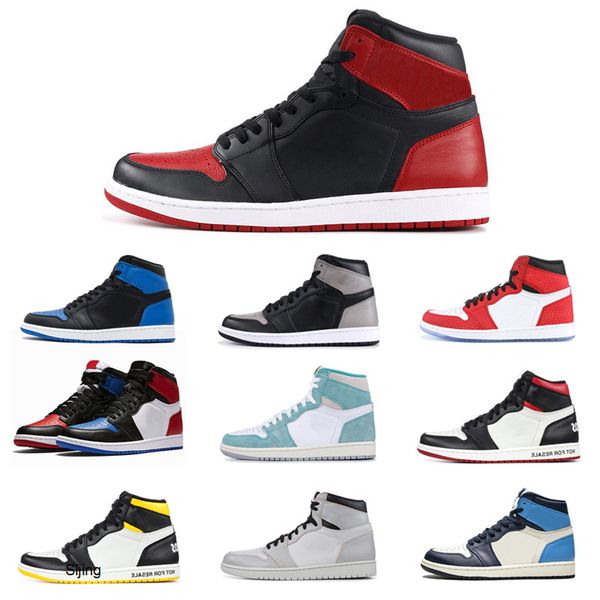 

men basketball shoes 1 1s obsidian fearless union unc women mens trainers sports sneakers 7-12 wholesale