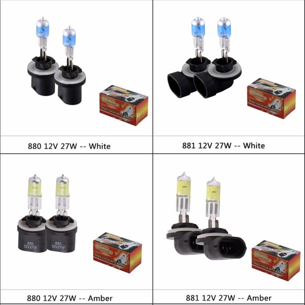 

2 шт 12v 27w галогенная лампа 880 889 h27w 881 894 h27 автомобилей противотуманные фары лампы источник света парковка 4300k ​​5000k белый же