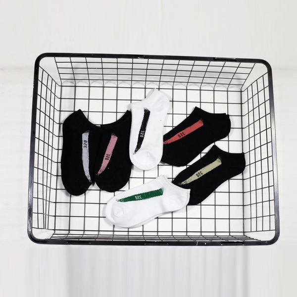 

men women ankle socks letter socks fashion leisure letter sports socks, Black