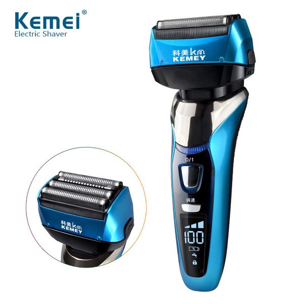 

kemei electric shaver rechargeable beard shaving machine 3d floating four blade waterproof reciprocating electric razor 40d