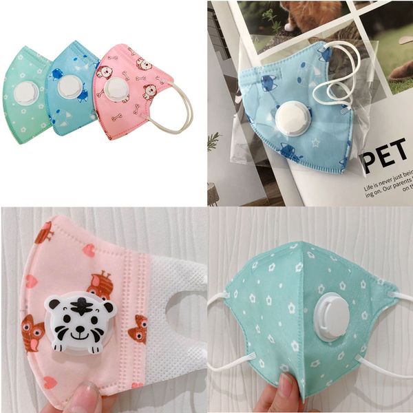

mascherine kids cartoon protective face masks thicken face mask with breather valve pm2.5 anti dust mask for children
