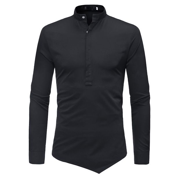 

men's casual shirts cyxzftrofl fashion shirt men long sleeve slim fit button-down formal dress clothes camisa 1, White;black