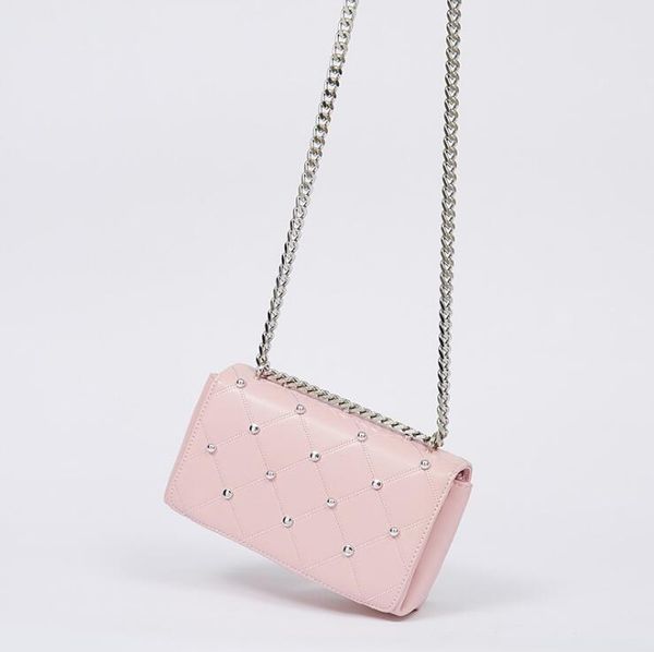 

PU women's bag 2018 new fashion women's soft shoulder rivets bag cross-body bag for women charm