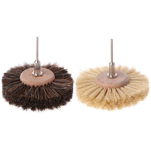 

1pcs abrasive sisal filament and horse hair brush polishing grinding buffing wheel woodworking for furniture rotary drill tools