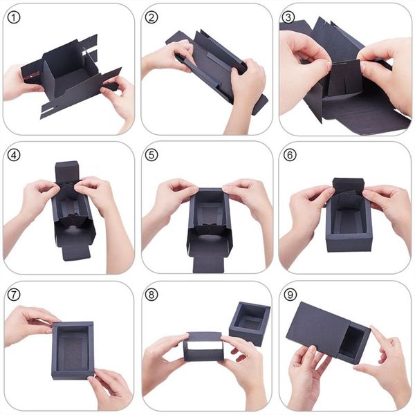 

20pcs brown kraft paper boxes crafts gifts packaging box party supply(6.5x6.5cm