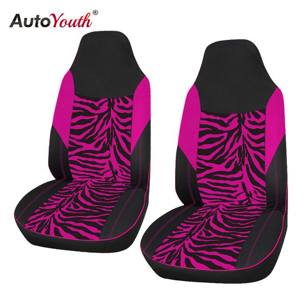 

autoyouth velvet fabric pink zebra car seat cover universal fits most car suv styling interior accessories seat cover