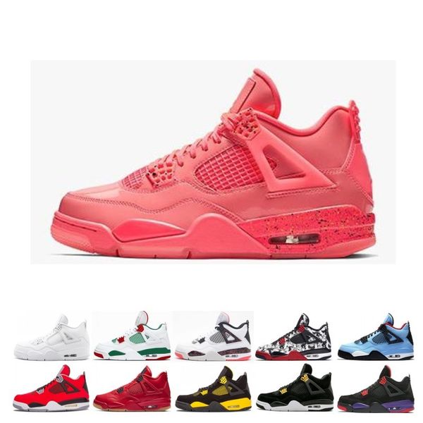 

Sneaker 4 4s Men Basketball Shoes Raptors Pure Money Royalty Black Cat White Cement Toro Bravo Designer Trainers Athletic Sport Size 41-47