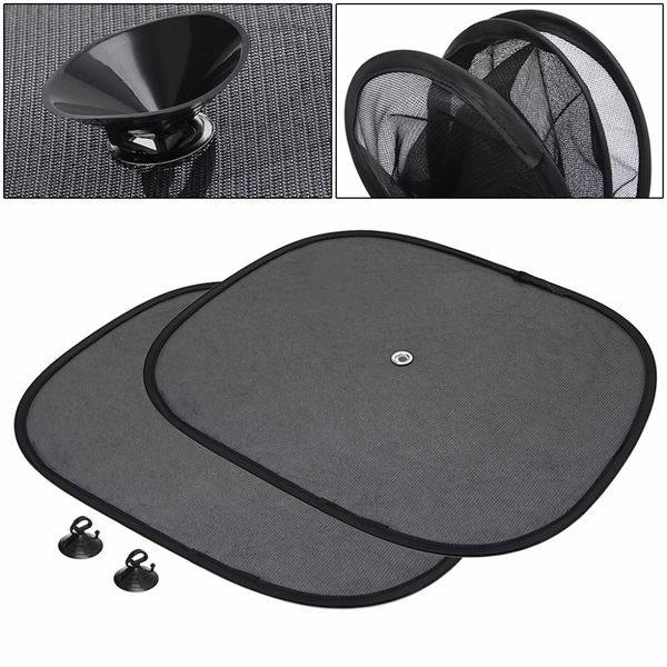 

b86" new arrive 2pcs car window sunshade sun shade visor side mesh cover shield sunscreen black 44 x 36 cm