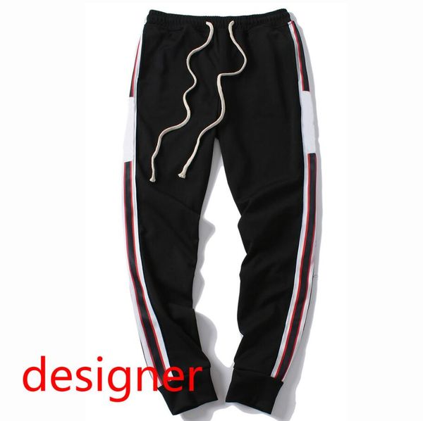 

spring 19fw logo mens designer pants made in italy men luxury sweatpants letters printed new fashion joggers track pant clothes m-2xl option, Black