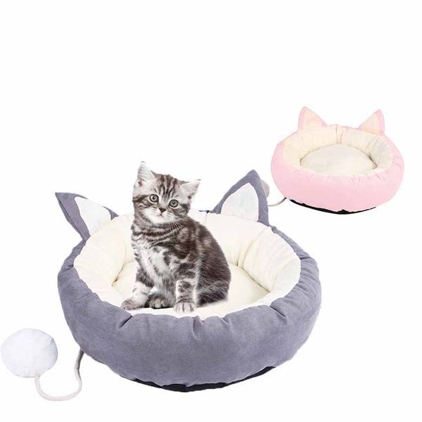 

dogs kennel house warming cat ears modeling dog beds mat sofa material pet cat bed for small medium dogs cushion