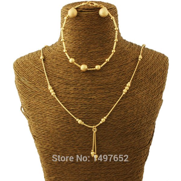 

adixyn new bead earrings/necklace/bracelet jewelry set / gold color jewelry set for wedding, Silver