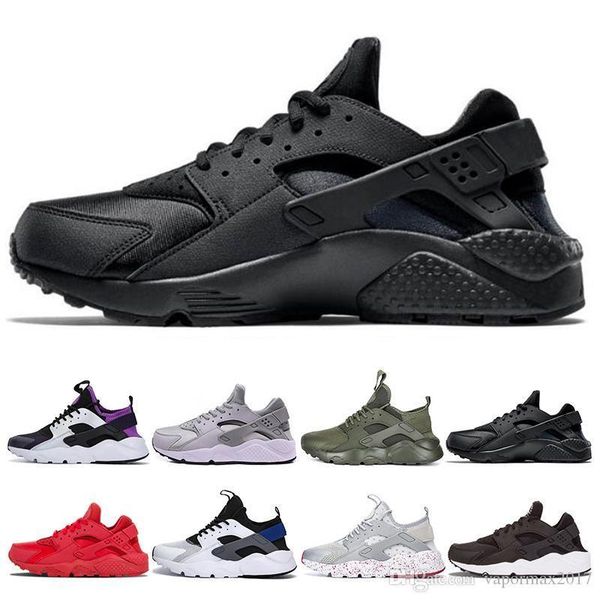 

дешевые huarache 1.0 4.0 мужская женская кроссовки тройной белый черный красный серый huaraches открытый бегун спортивные кроссовки 36-45
