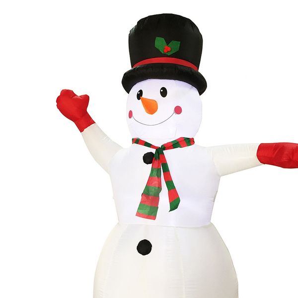 

2.4m led air inflatable snowman with blower garden outdoor ls layout christmas decor figure kids classic toys