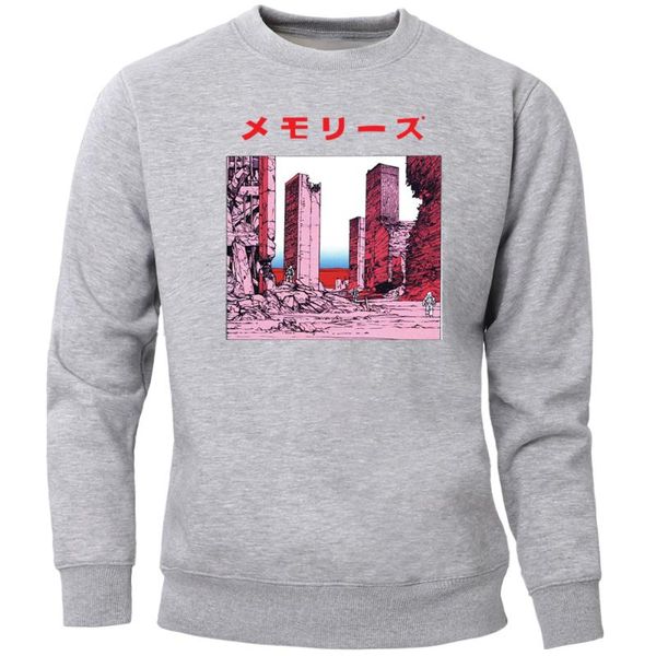 

men's hoodies & sweatshirts memories men japan anime crewneck sweatshirt hoodie jumper black loose fleece warm sportswear streetwear