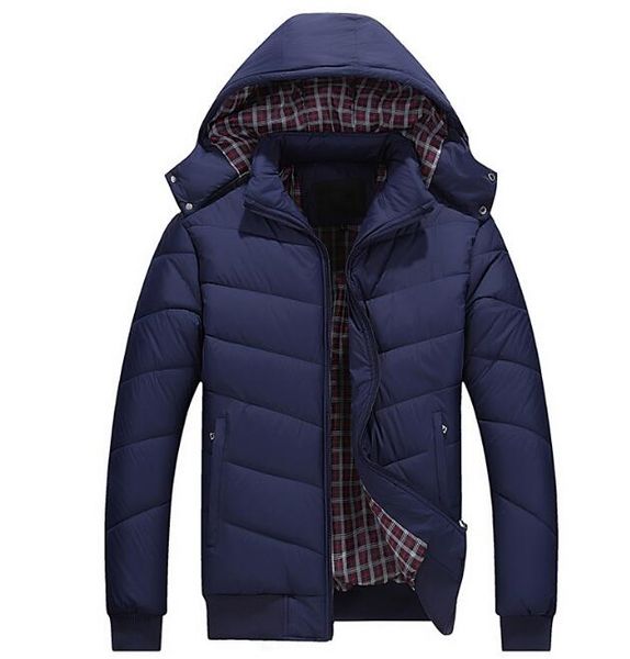 

men jacket men's short sport coats cotton warm hooded light cotton-padded winter jackets casual short cotton-padded jacket size m-6xl, Black